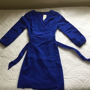 Cobalt blue wrap dress